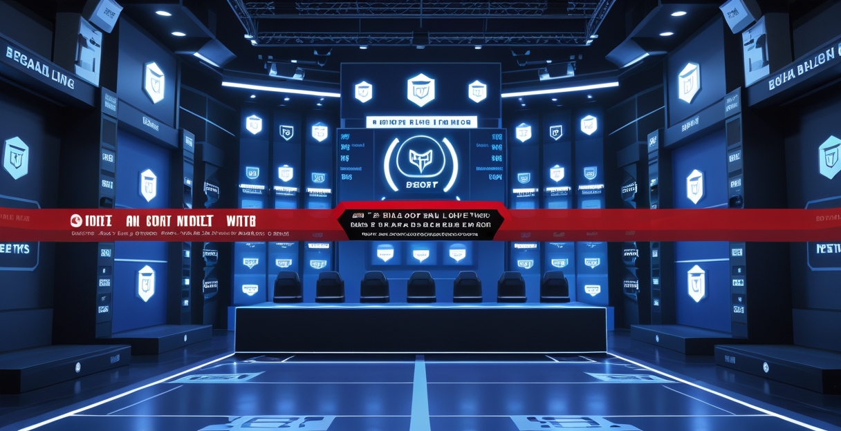 Màn hình first blood LoL Worlds với hiệu ứng neon đỏ và xanh sky blue trên giao diện cược esports